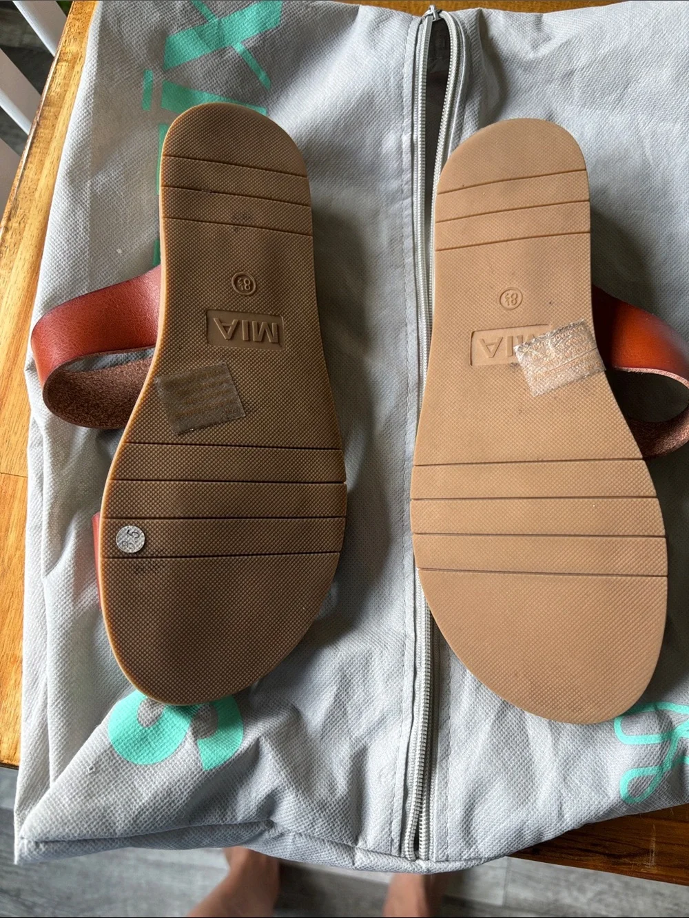 MIA Women's Double Strap Slide Sandals in Chestnut Brown